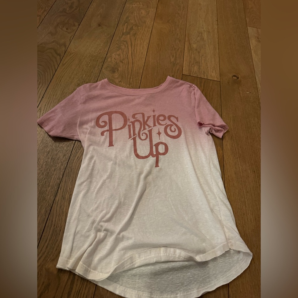 Pinky’s Up Dusty Pink Ombre Graphic Tee